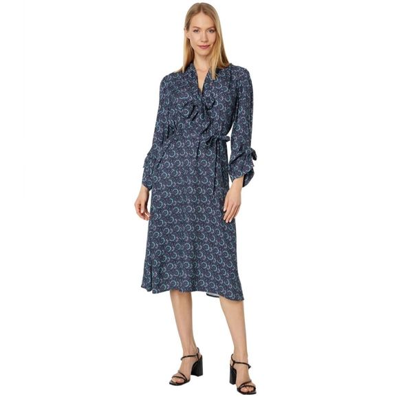 Joie Courtney Dress in Navy Blazer Multi Size M - Picture 1 of 13